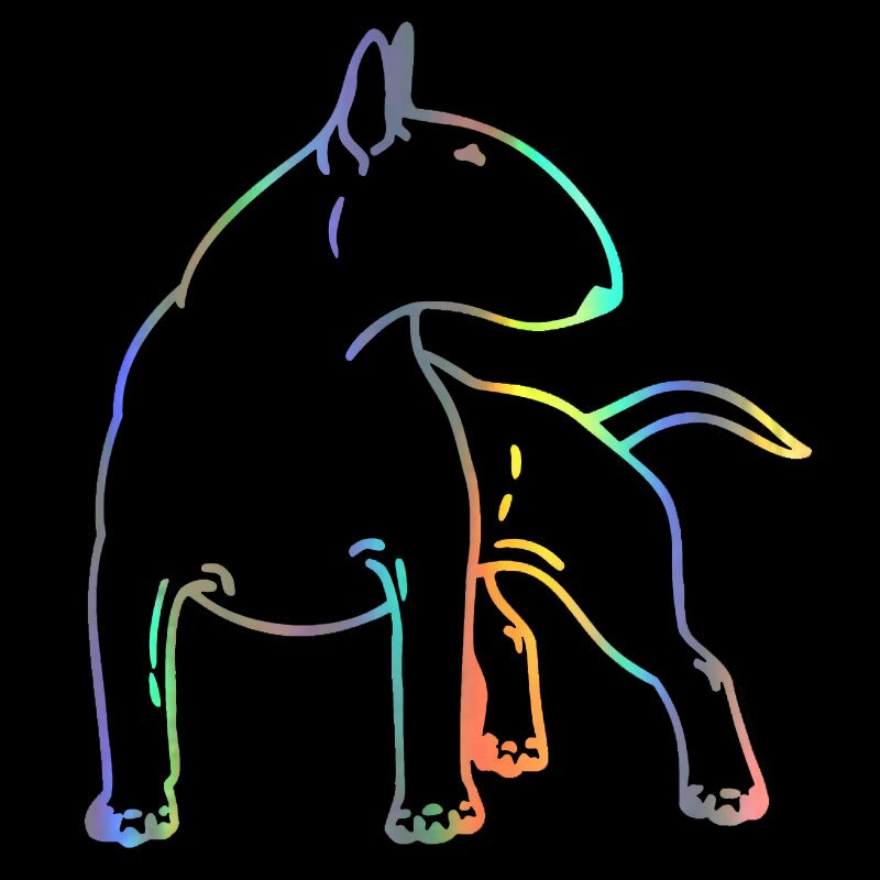 Venster Sticker Vinyl 12.3*14Cm Bull Terrier Hond Plezier Hond Persoonlijke Sticker Op Venster Grappige Decal Motorfiets Sticker venster Styling