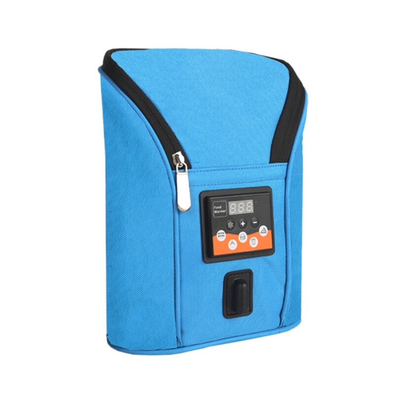 Chauffe-biberon USB multifonction pour voiture 066B, chauffage à deux bouteilles USB pour le lait, Thermostat de voyage, température réglable: blue