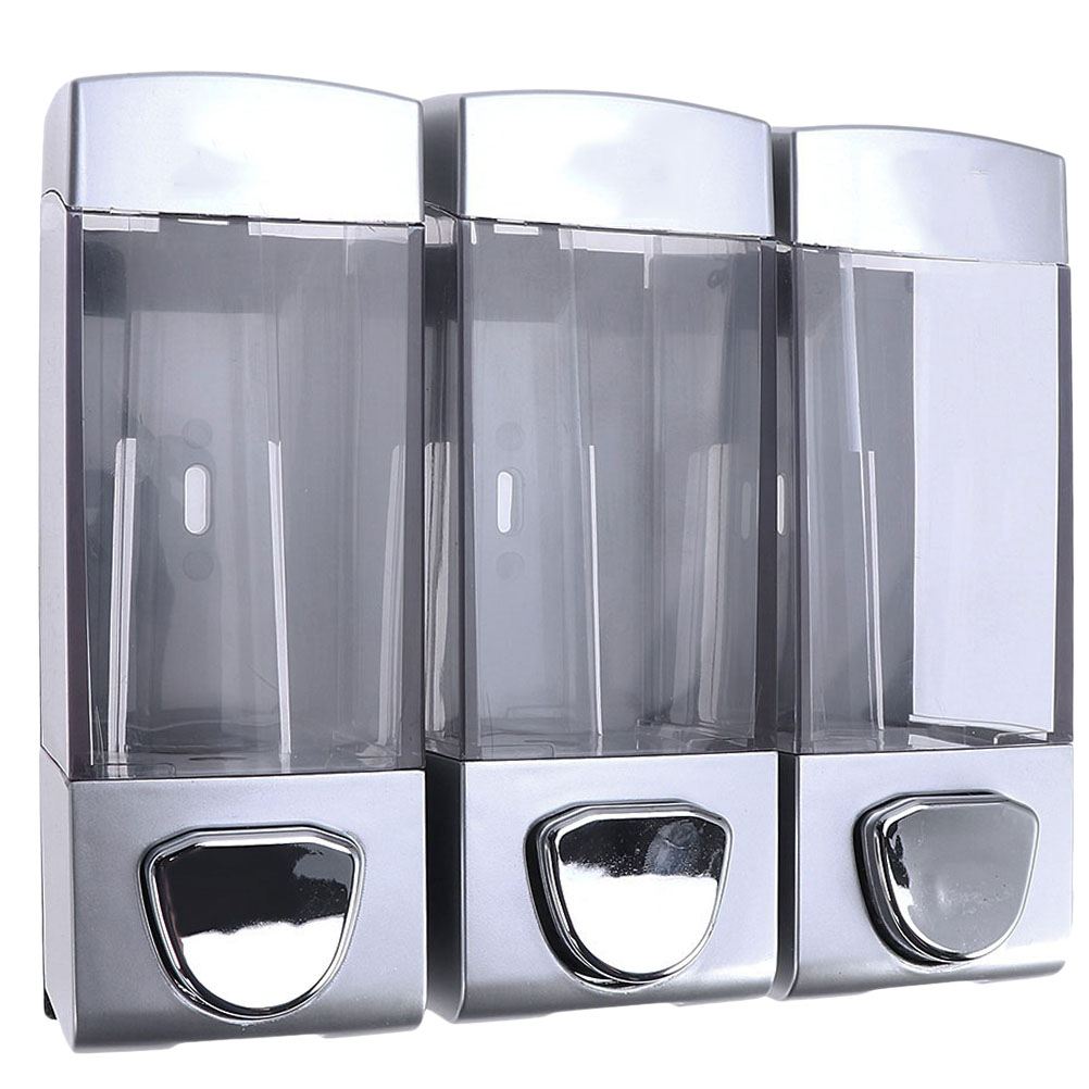 Veggmontert såpe gel dispenser hårbalsam pumpe tre uttak flaske enkel sjampo holder for hjemmebad hotell dusj