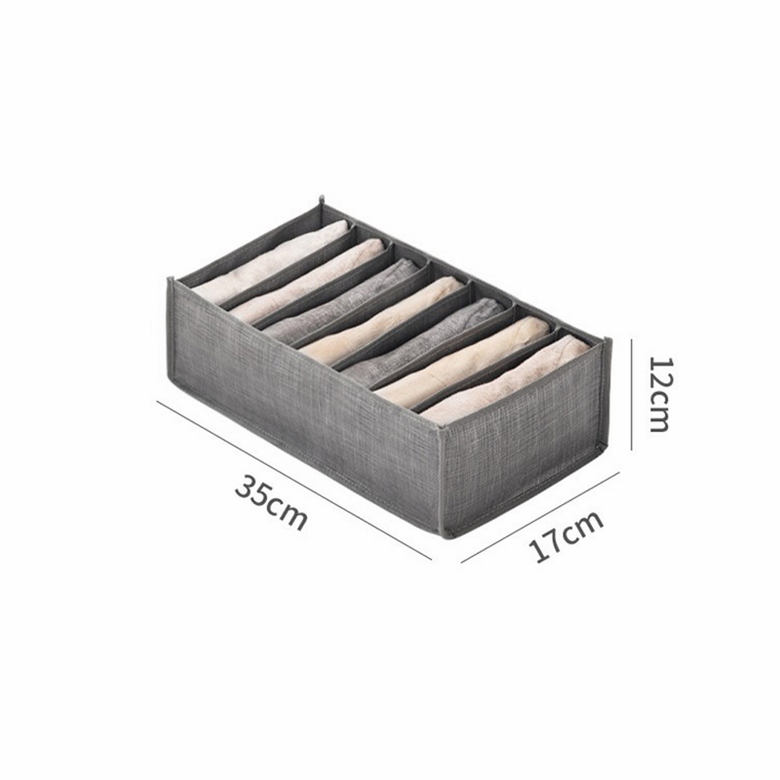 Organizador de armario para ropa interior y calcetines, caja de almacenamiento divisora para el hogar, cajón plegable: Rojo