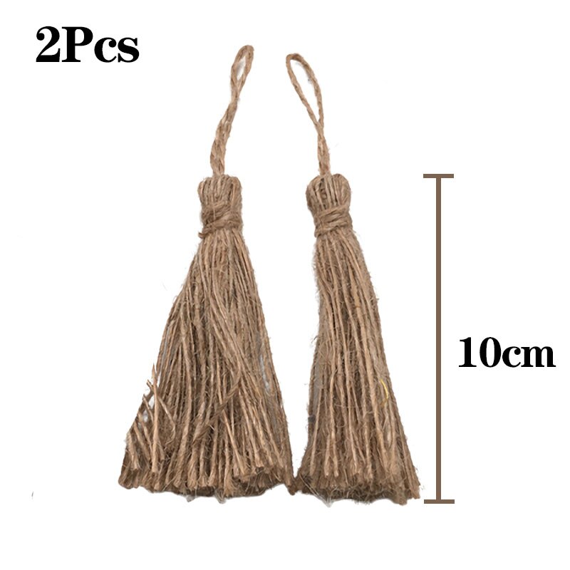 2M/Rolle Natürlichen Jahrgang Jute Leinwand Spitze Schleife Handwerk DIY NäHenne Jute Stoff wickeln Hochzeit Party Weihnachten hause Dekoration: C01 2Stck