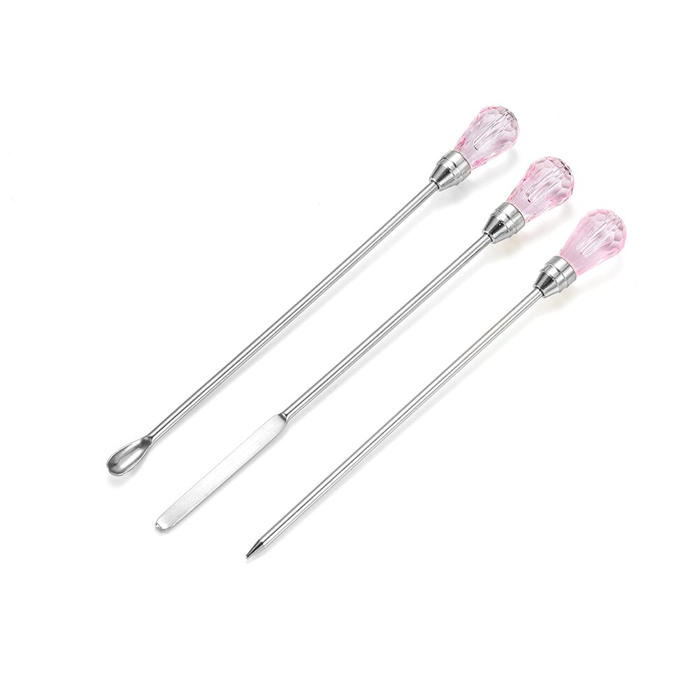 6 Kits d'outils de fabrication de bijoux de Style pince à nez ronde pince latérale mélange aiguille cuillère outils de couleur rose pour la fabrication de bijoux à bricoler soi-même: Pink