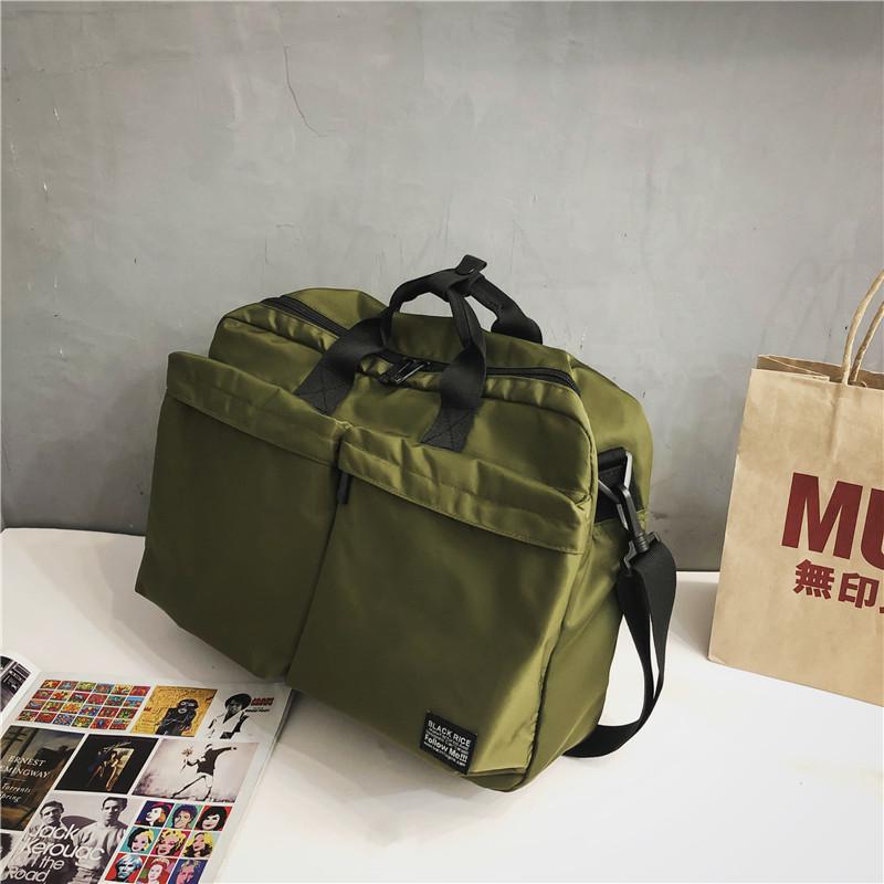 Bolsa de viagem masculina, bolsa de viagem de náilon da moda, masculina, para finais, de ombro, à prova d&#39;água: Green