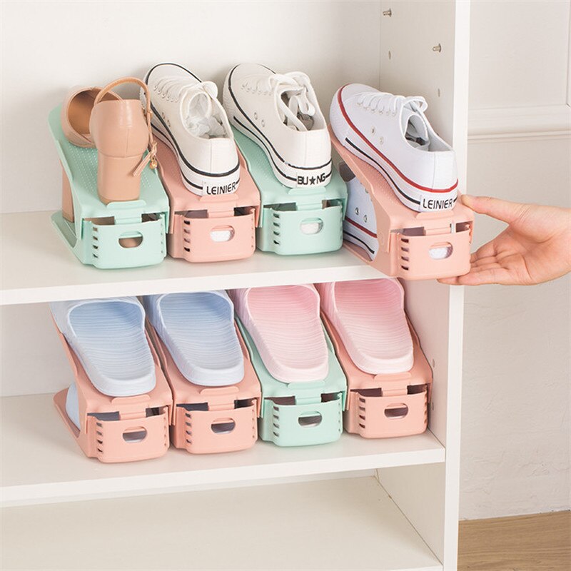Shoe Rack Durable Adjustable Shoe Rack Shoe Rack Space Saving Cabinet Closet Storage Shoe Rack Shoe Rack Random Colors