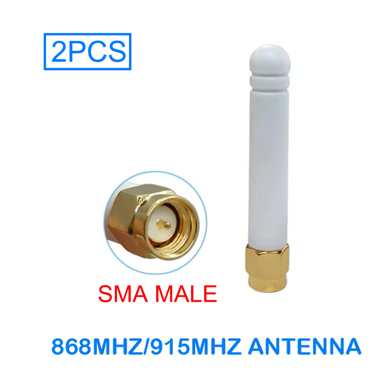 GWS 2/5 Stück 868MHz Antenne mit 3dBi Verstärkung, SMA Stecker oder Buchse, Weiß, 5cm, 915MHz LoRa Antenne für Meshtastic LoRa LoRaWAN Tor: Blau