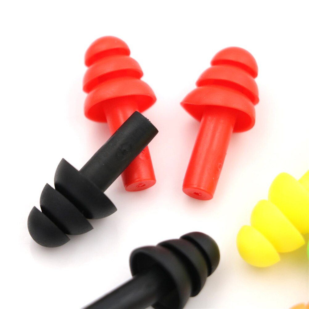 Tapones de silicona blanda para los oídos, para los oídos, para el estudio, para dormir, nadar, deportes acuáticos, cómodos, 10 pares