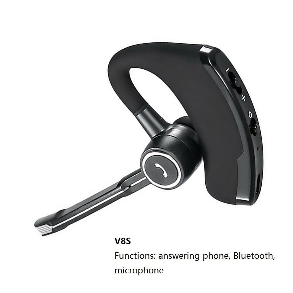 V8/ V8S Draadloze Bluetooth V4.0 Headset Hifi 3D Stereo In-Ear Oordopjes W/Call Mic Universal Business oordopjes Voor Driver Sport: V8S-B