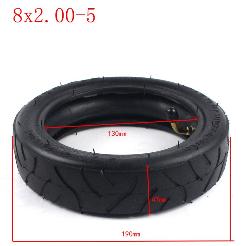 Super 8X2.0-5 Tyre Inner Tube for Electric Scooter Baby Trolley 8 Inch Pneumatic Tire 8*2.00-5 Tires: outer tire