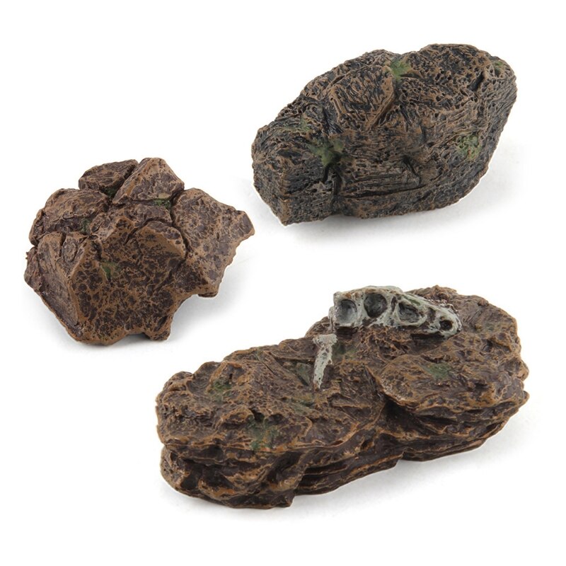 Aquarium Rocks Aquascaping Fish Tank Ornament Stone Hideout Decorations for Betta Turtles Small Lizards Reptiles