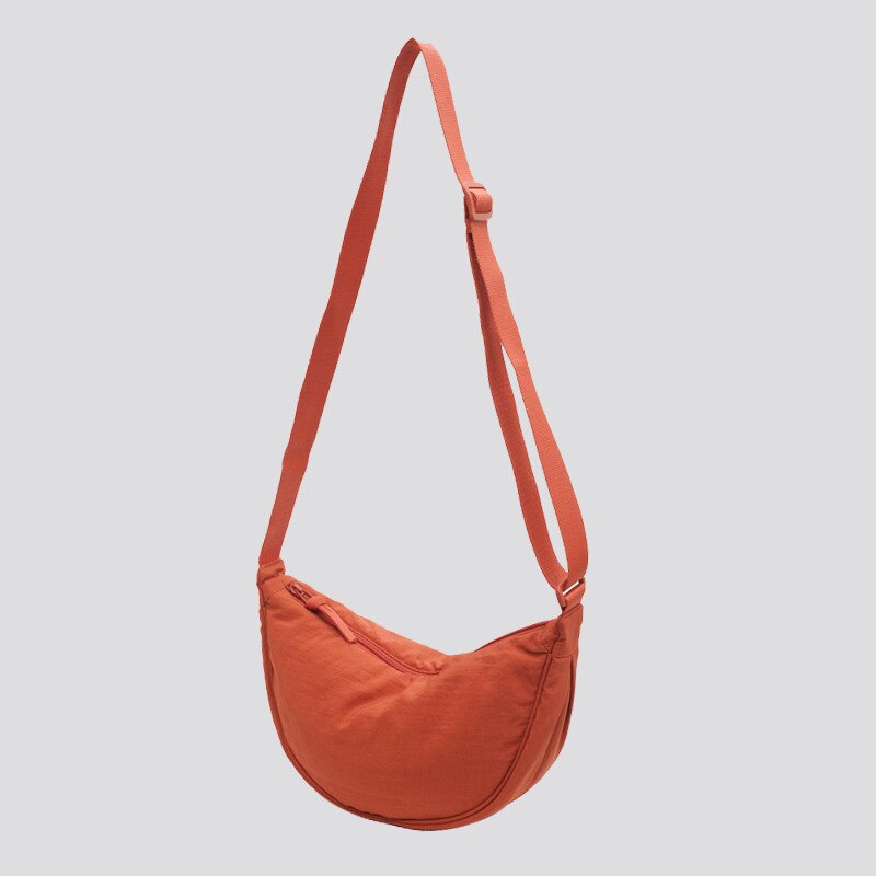 Casual Nylon Hobos Crossbody Tas Voor Vrouwen Schoudertassen Grote Capaciteit Tote Lady Travel Shopper Bag Vrouwelijke Portemonnees: orange