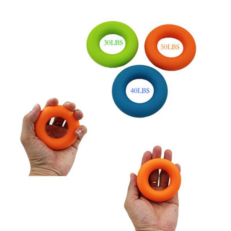 Hög elastisk silikon bärbar handgreppsring handled benexpanderare fingertränare greppstyrka rehabiliteringsstyrka