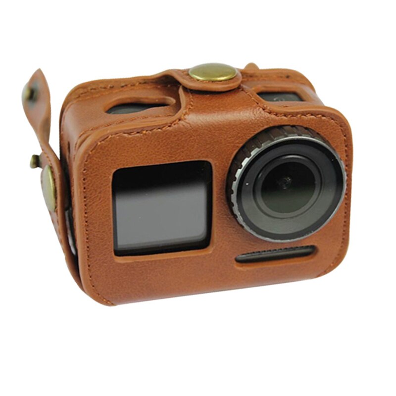 Osmo PU Leather Frame Case - Protective Cover Shell - Anti-Scratch Storage Bag for DJI Osmo Action Camera