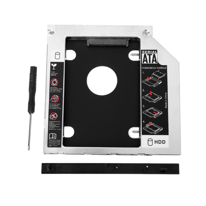 2nd HDD Caddy 9.5mm SATA to SATA Hard Drive Adapter For Laptop Universal CD/DVD