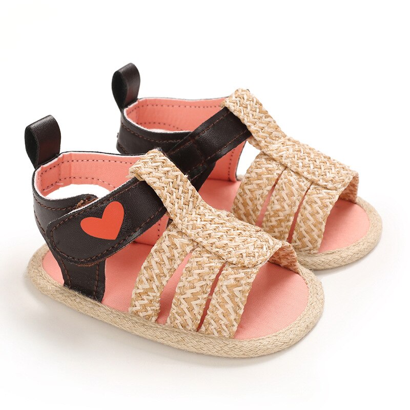 Sommer Aushöhlen Baby Mädchen Sandalen Schuhe Kleinkinder Freizeit Stil Weiche Sohle Stricken Prinzessin Schuhe Non-slip Prewalker: Beige / 9-12 Month