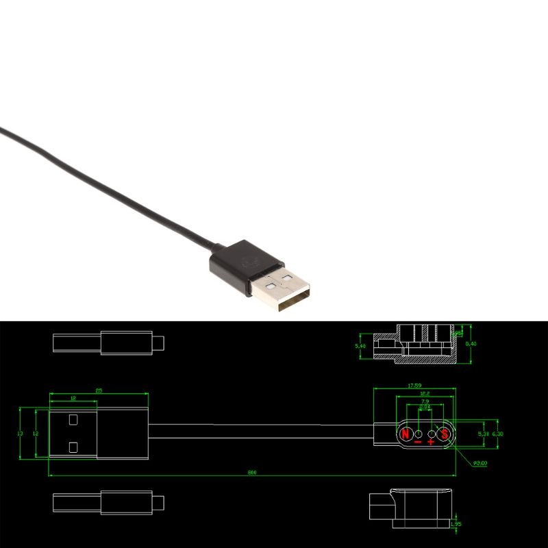 Cavo di ricarica magnetico per Smart Watch con spina magnetica 2.84mm