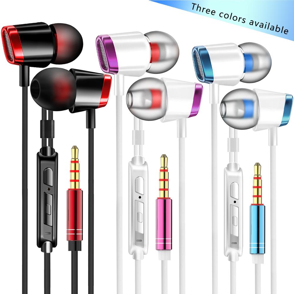 VPB A8 wired metal earbuds soundproof, high-definition, with microphone, computer headset and call headset