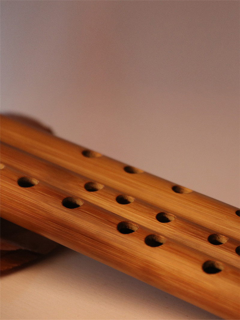 Flauta vertical de bambú amargado chino, instrumento musical corto xiao, 6 agujeros, estilo suramericano, genna, 1 ud.