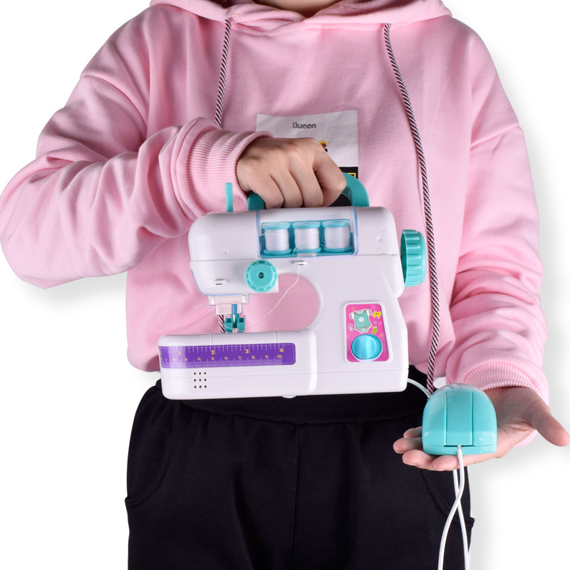 Kinderen Emulational Diy Met Led Pretend Play Elektronische Naaimachine Speelgoed Educatief Huishoudelijke Baby Meisjes Play Set