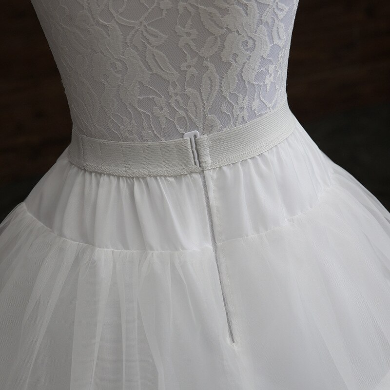 Falda blanca para niñas, enagua para vestido Formal de , vestido de flores para niña, debajo de la falda con aros, falda hinchada para niños