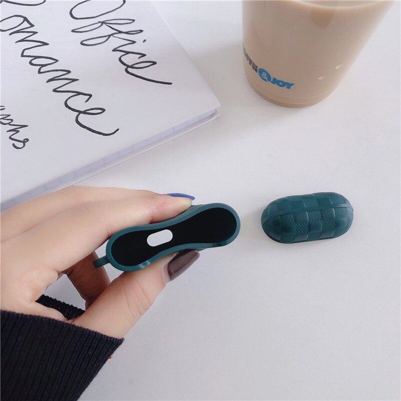 Vävt mjukt tpu silikonskydd för apple air pods 1 2 fodral för air pods 2 bärbara nyckelringar trådlösa bluetooth hörlursboxfodral