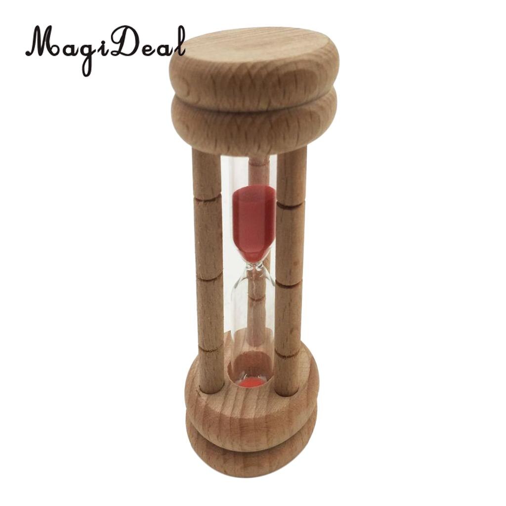 MagiDeal-reloj de arena de madera, 3 minutos, temporizador para cocina o aprendizaje de niños