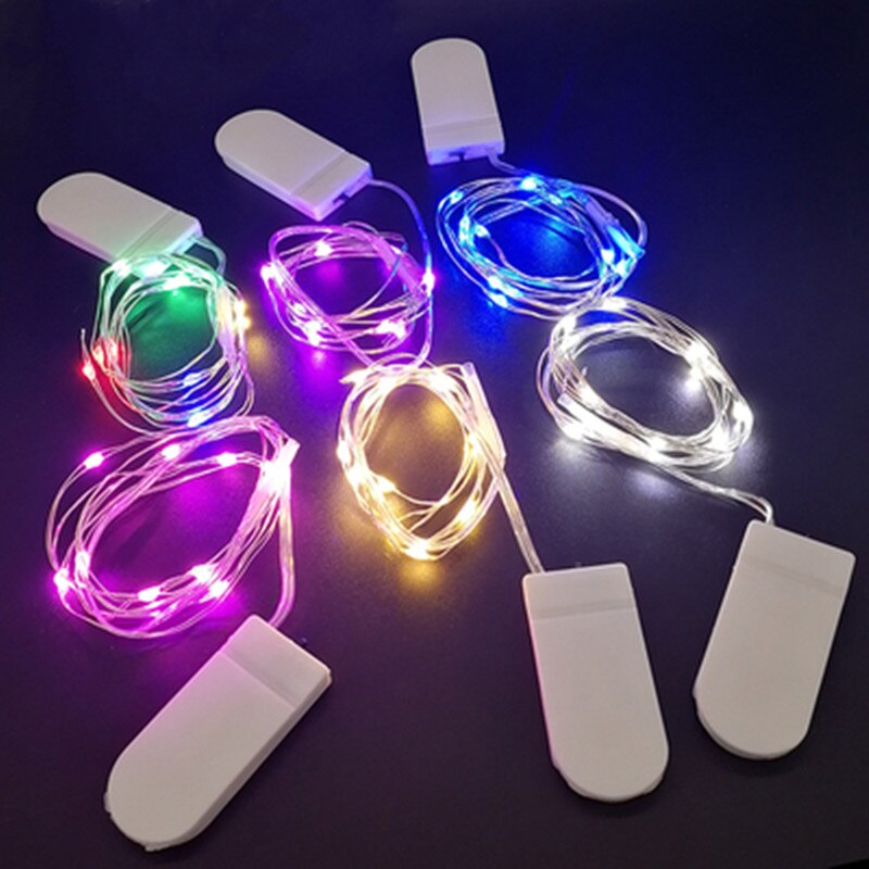 Led-lichtsnoer 3m 2m knoppen 5m op batterijen werkend, voor kerstversiering op bruiloften en andere gelegenheden.