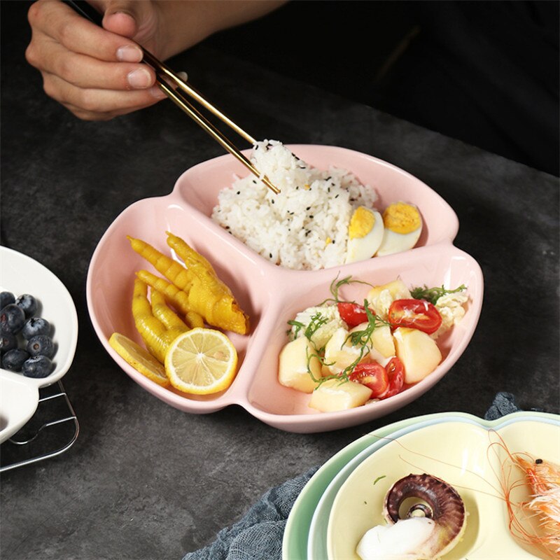 Japanese Ceramic Salad Plate Matte Porcelain Breakfast Dinner Plate Snack Dishes Household Dessert Cake Tray Tableware