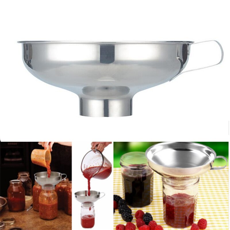 De acero inoxidable embudo ancho boca Canning embudo filtro de la tolva de accesorios de cocina herramientas de cocina Gadget