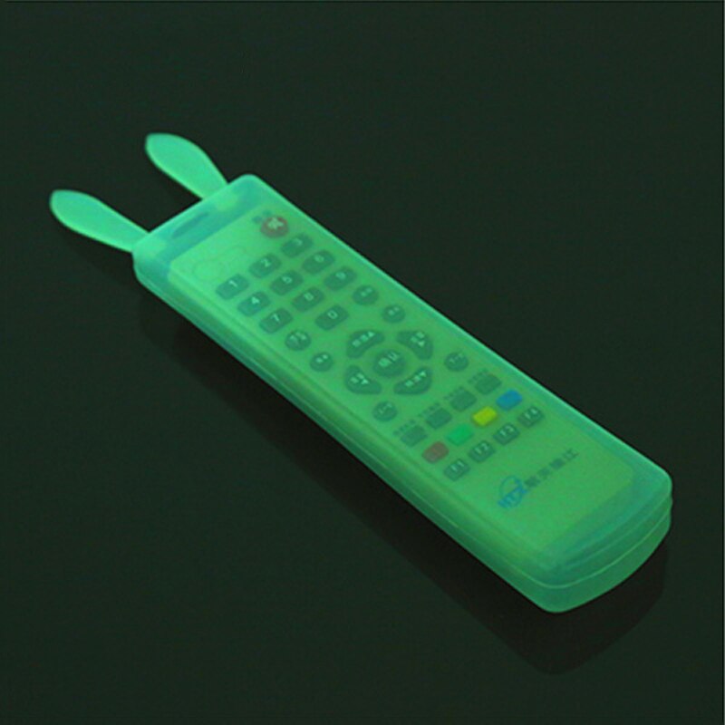 BalleenShiny Silicone Cute Rabbit Remote Control Cover Dust-proof TV Air Conditioner Controller Protective Case Luminous Cover: A2 L