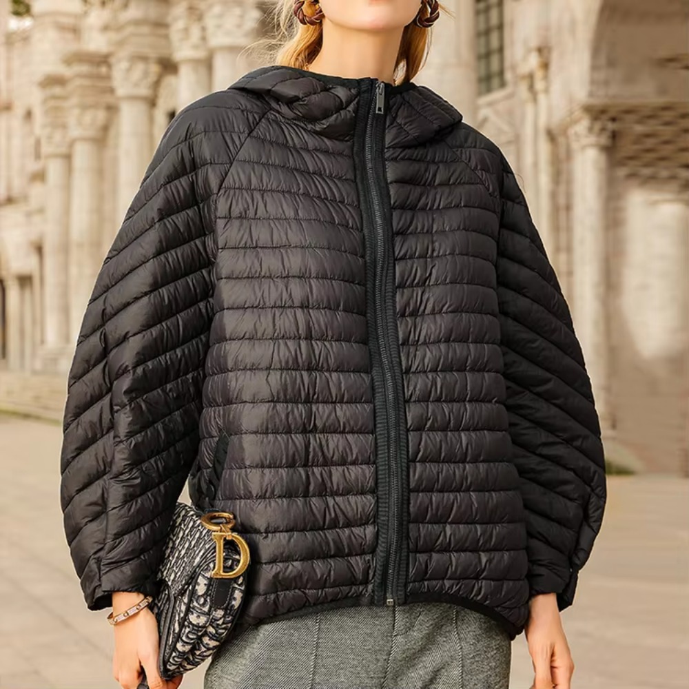 Winter Short Puffer Jacket Women 90% White Duck Down Coat Loose Female Feather Parka Hooded Outwear Warm