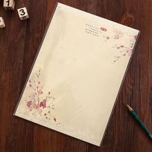 8 st kinesisk stil blomma kuvert brevpapper set barn skola kawaii brevpapper kontor meddelande skrivpapper brev set
