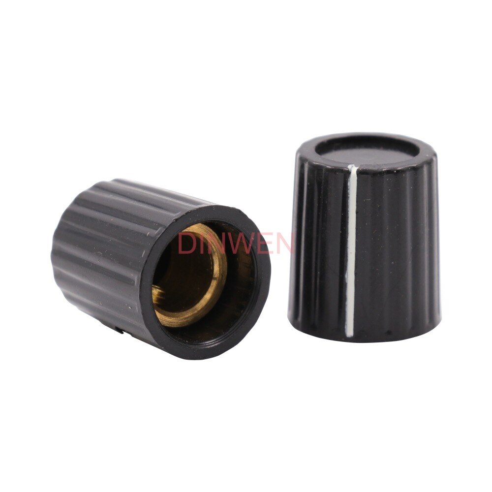 6.4mm Plastic Set Point Knob for Vintage Marconi Instrument Guitar AMP Effect Pedal mixer 1/4" Brass Insert Black Gray Red Blue