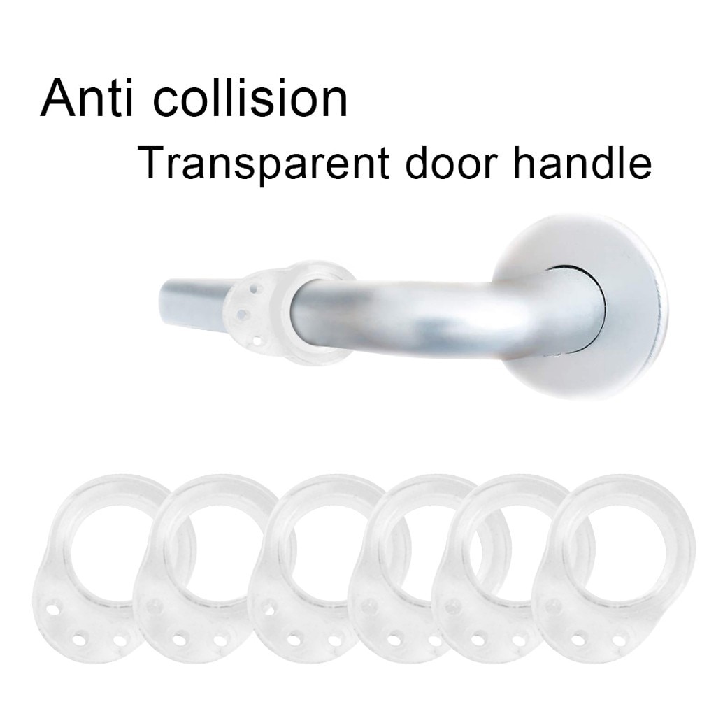 12pcs deurstopper Deurknop Transparant Deurklink Buffer Beschermen Muren Meubels accessoires siliconen deurklink stopper