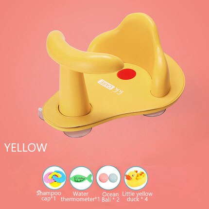 Baby Bathtub Ring Seat Infant Child Toddler Kids AntiSlip Chair Tub Seat Baby Bathtub Pad Mat Chair Baby Care Child Bathing Seat: yellow accessory