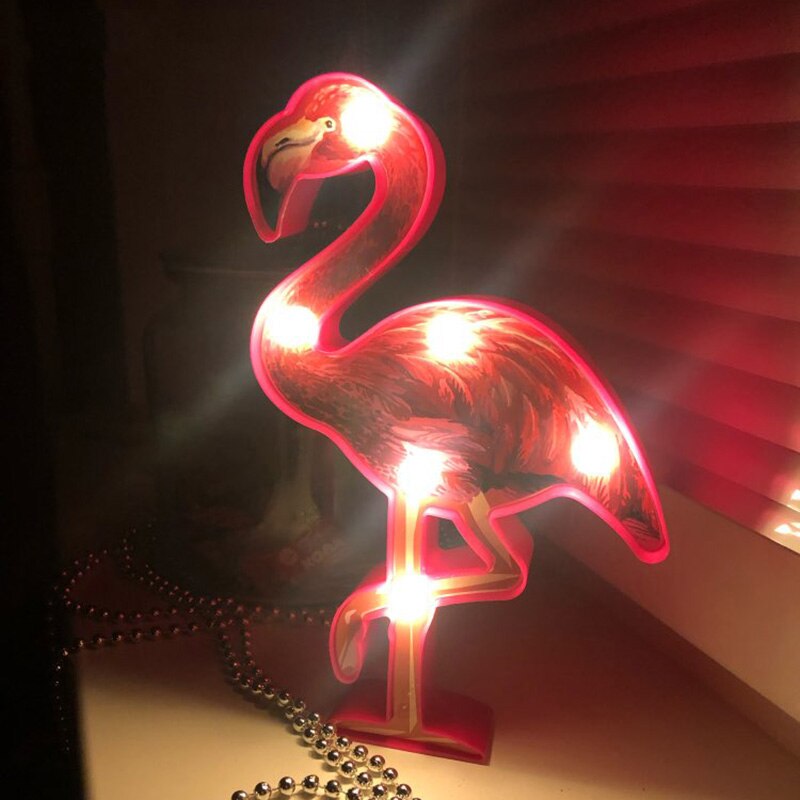 18/19/22cm led natlys flamingo alpaca enhjørning lampe led 3d malet lampe børneværelse boligindretning enhjørning bordlamper