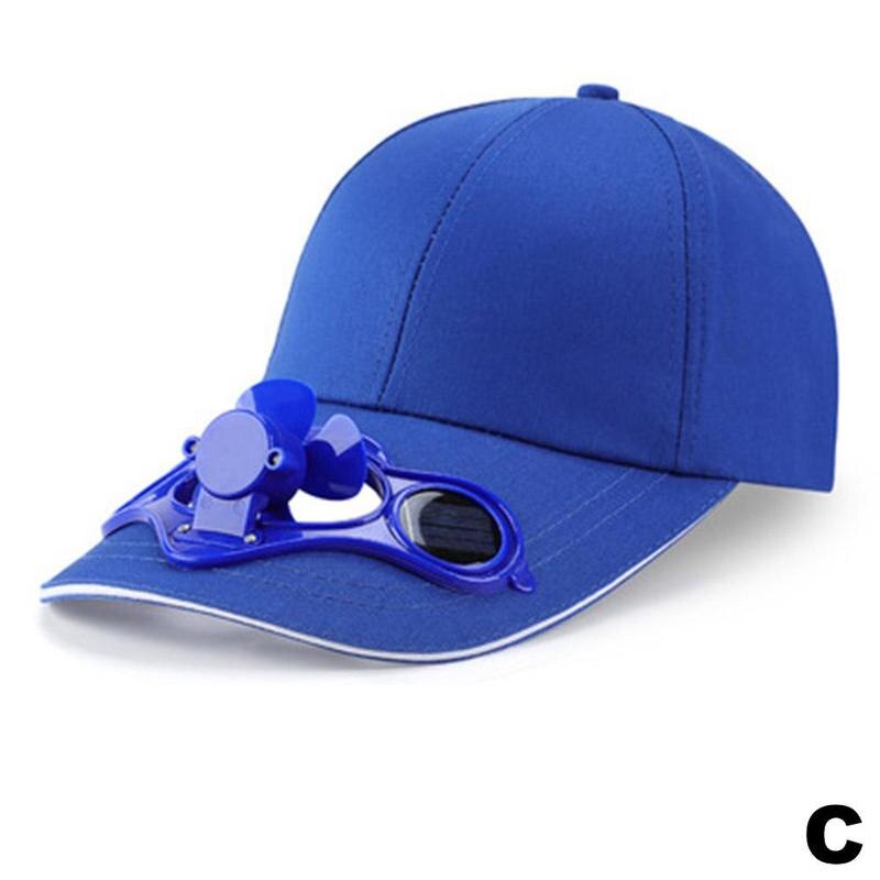 Gorra de béisbol con ventilador de Panel Solar para verano, gorro de béisbol con visera, N4T2: blue