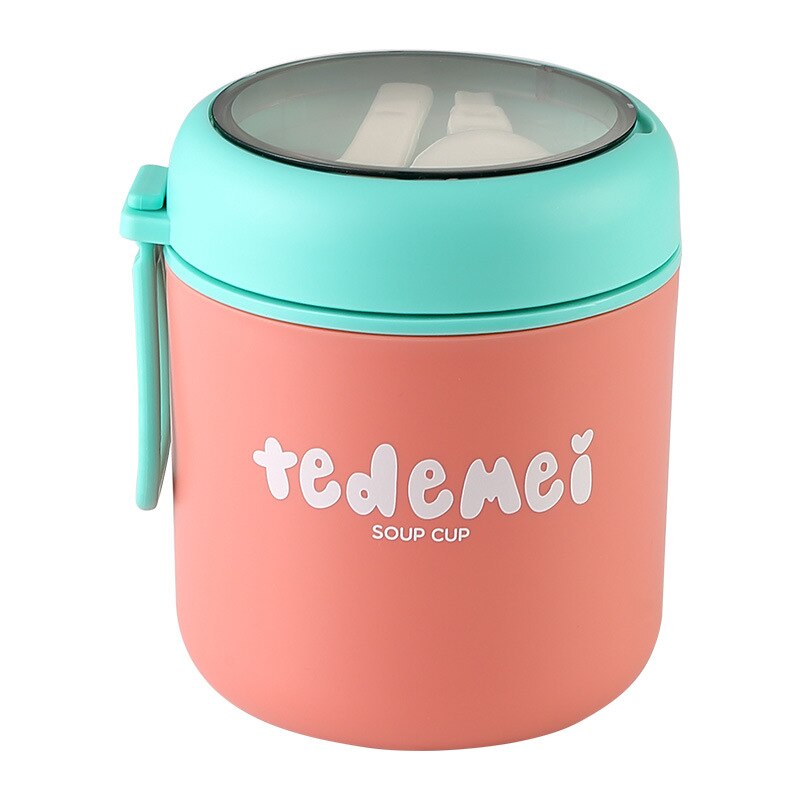 Mini Thermische Lunchbox Voedsel Container Met Lepel Roestvrij Staal Vacuüm Kopje Soep Cup Geïsoleerde Lunchbox Taza Desayuno Portatil