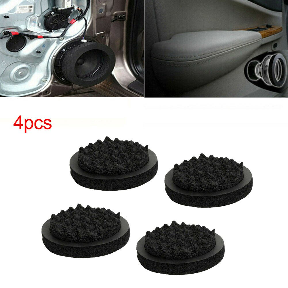 Anneau d'isolation phonique pour haut-parleur de voiture, 6.5 pouces, 4 pièces, isolation phonique, en coton, auto-adhésif