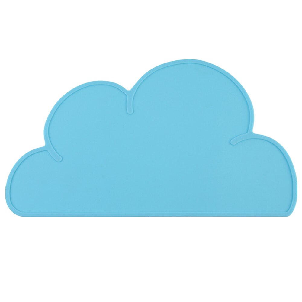 Silicone Cute Cloud Pet Feeding Mat Dog Food Pad Mat Pet Feeder Water Dish Bowl Placemat Feeding Clean Cat Dog Supplies: Blue
