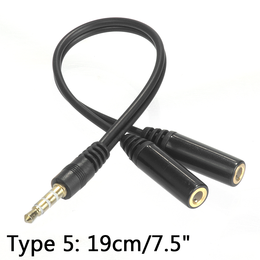 Hörlursdelare 3.5mm jack ljudkabel jack 3.5 mm hane till hane ljud aux kabel för telefon pc bil högtalare tråd aux sladd högtalare