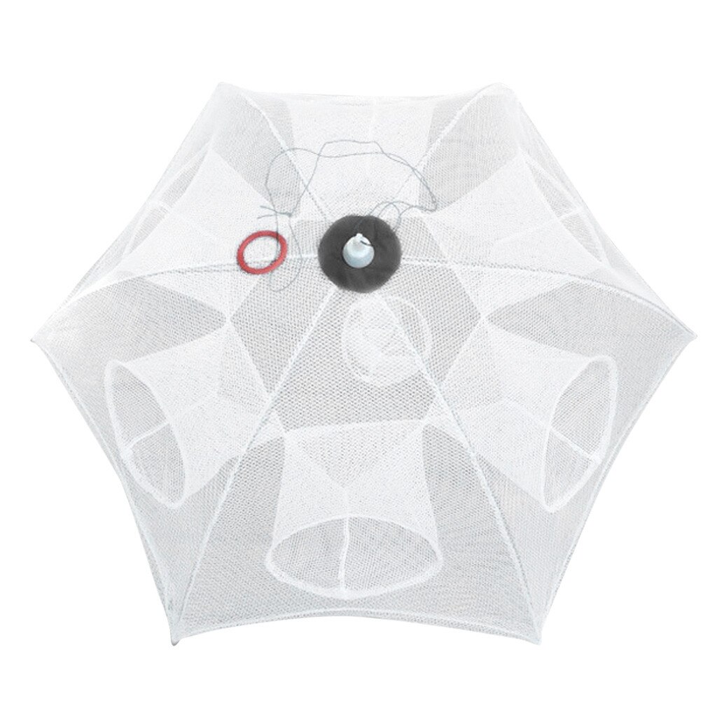 6/8 Holes Folded Portable Hexagon Fishing Net Shrimp Cage Foldable Crab Fish Trap Net Fishing Automatic Trap Shrimp CrabTrap: A