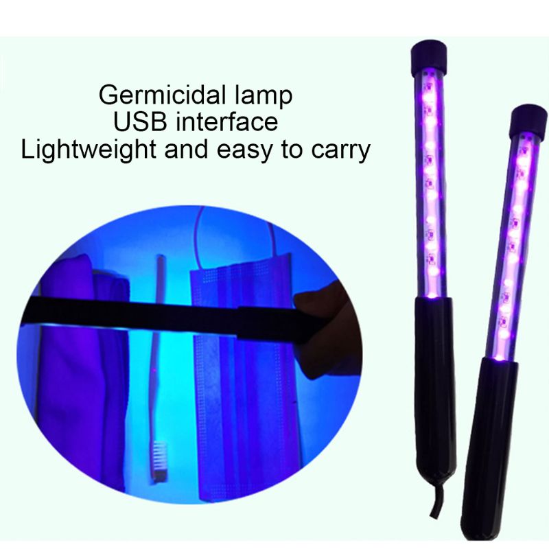 Palo de luz germicida UV Led de mano, casa y coche portátil para cepillo de dientes, artefacto antivirus de viaje, desinfección, venta al por menor