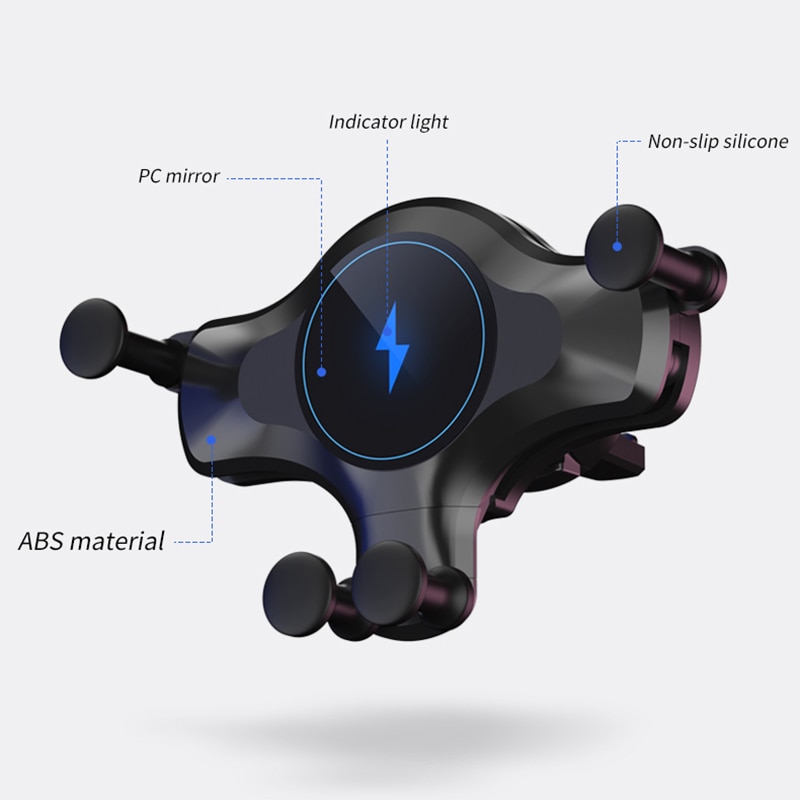 10W Car Wireless Charger For iPhone 13 12 11 Pro Max XS XR X Car Gravity Mount For Samsung S21 Note 20 Ultra Charge Phone Holder