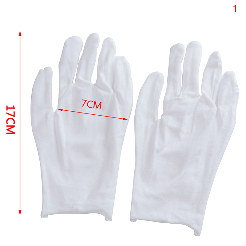 Hvide handsker ren bomuld lektier papirvarer etikette arbejdsbeskyttelse bomuldshandsker svedklud hvide bomuldshandsker: Rød