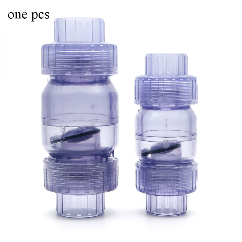 1pc flap check valve used for garden irrigation water pipe chemical industry low pressure flap check valve transparent pvc union