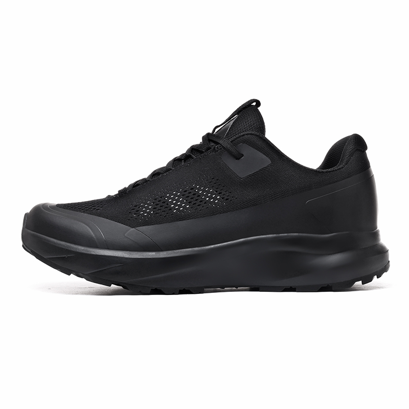 Zapatos de senderismo de goma para hombre, zapatillas de montaña para acampar, para exteriores, antideslizantes, impermeables, transpirables, para caminar y senderismo: Negro / 39