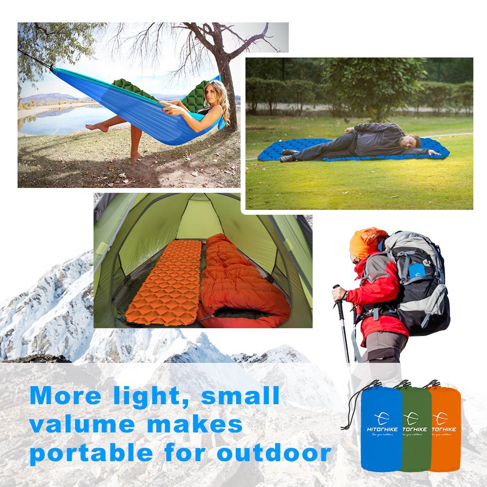 Himiss oppustelig enkelt sovemåtte tpu ultralet seng til udendørs camping telt oppustelig pude telt sovemåtte