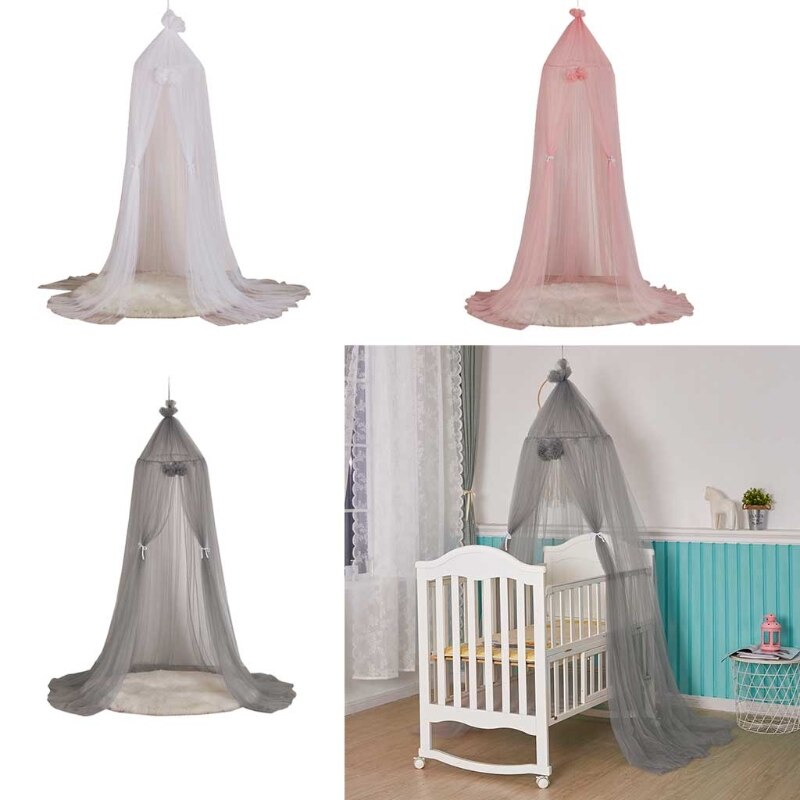 N84E Baby Mesh Garen Bed Luifel Wieg Muggen Netto Gordijn Dome Opknoping Tent Kinderkamer Decor