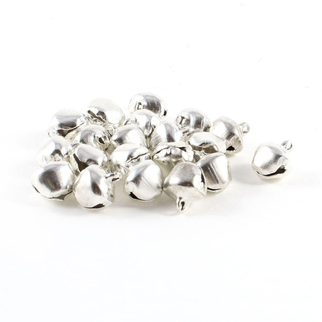 20 Pcs Kerst Jingle Bells 10 Mm Silver Tone