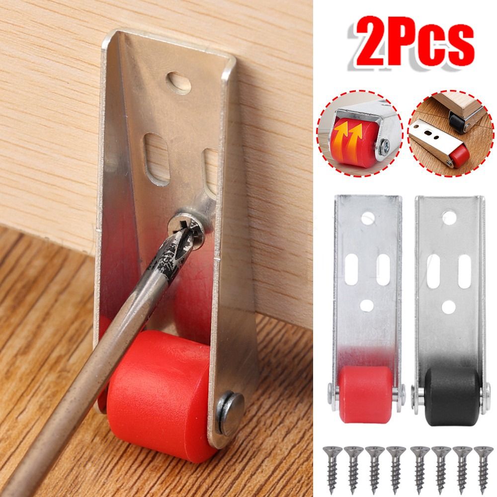 Roulette de Meuble Silays euse, Support de Porte Mobile à Montage Latéral, Roue Mobile, Outil de Déplacement Domestique, pour 1/2 Pièces